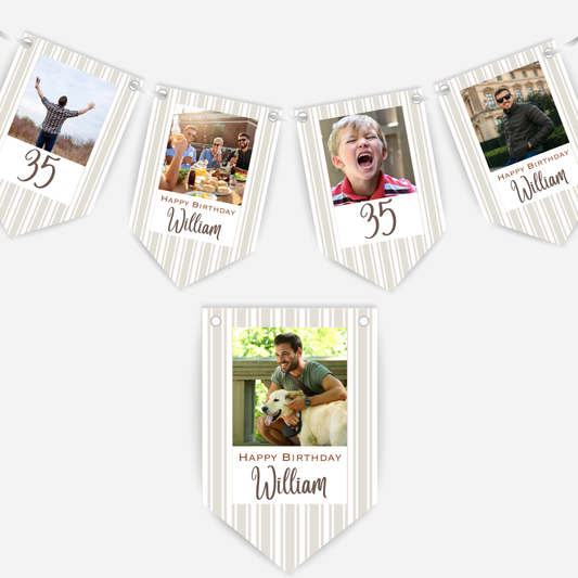 Striped Photo Bunting - B154
