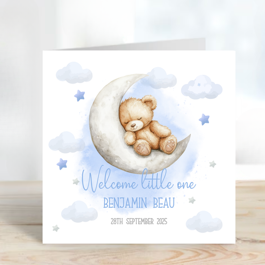 Teddy New Baby Card - C512