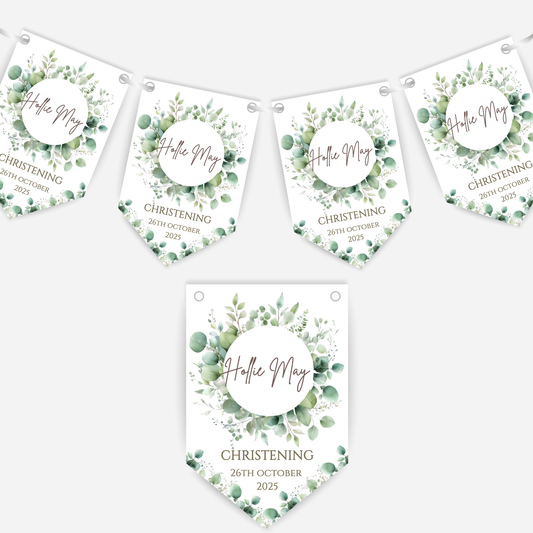 Christening or Baptism Elegant Bunting - B122