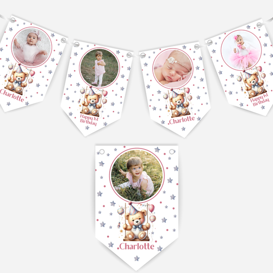 Personalised Any Age Photo Bunting - B192