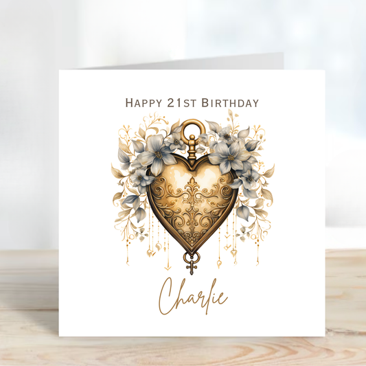 Gothic Style Gold Heart - C652