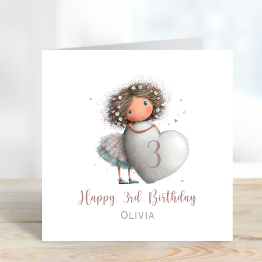 Cute heart Birthday Card - C846