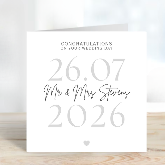 Elegant Wedding or Engagement Card - C845