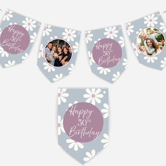 Daisy Birthday Photo Bunting - B132