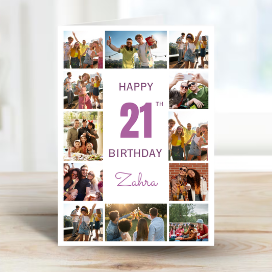 Photo Collage - 12 Photo Memories Card - PC33