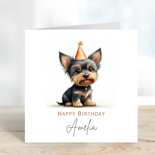 Cute Terrier Birthday Card - C536