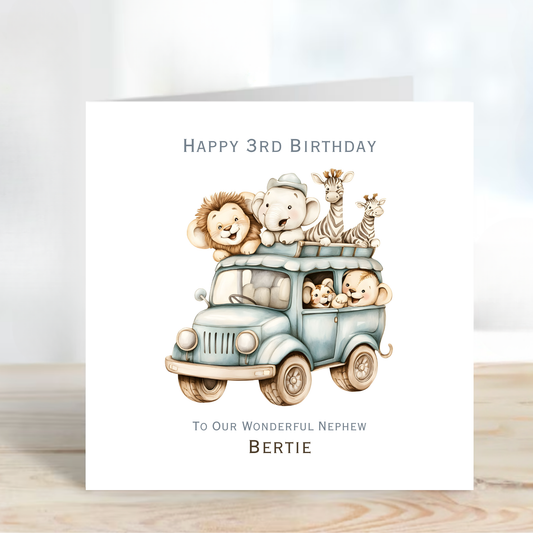 Cute Safari Birthday Card - C600