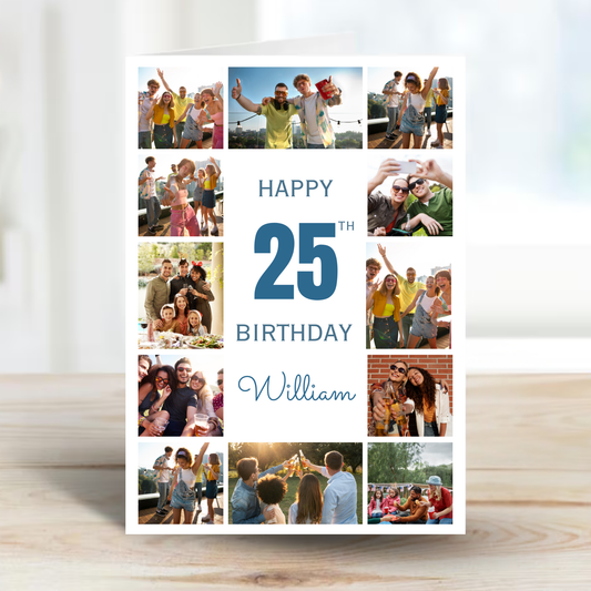 Photo Collage - 12 Photo Memories Card - PC32