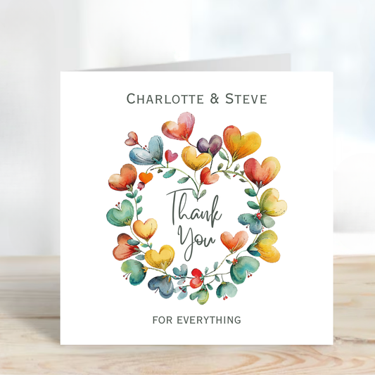 Thank you Card With A Heart Design - C823