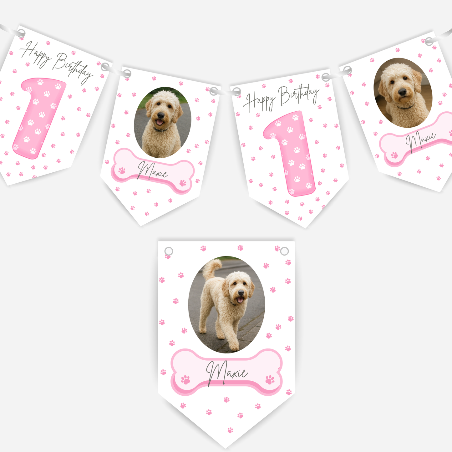 Dog Birthday Photo Bunting - B170