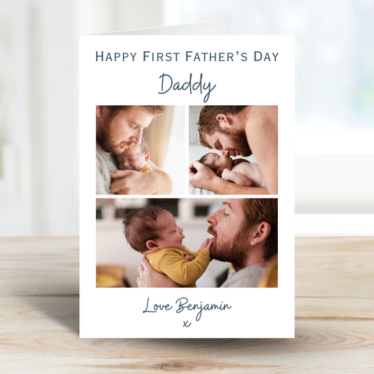 First Fathers Day Three Photo Card - PC44