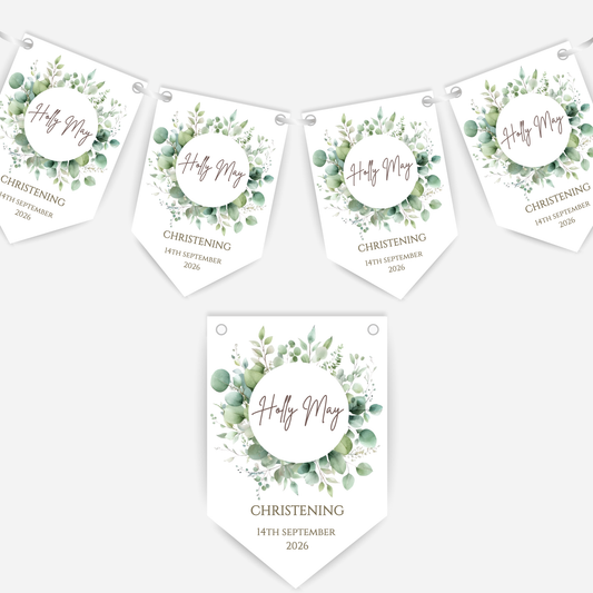 Christening or Baptism Elegant Bunting - B122