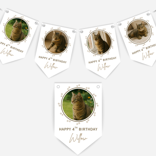 Cat Birthday Photo Bunting - B215