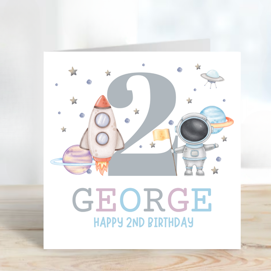 Space Themed Birthday Card - C505