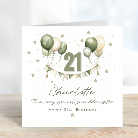Personalised Birthday Card for Any Age - 18th, 21st, 30th etc - C524