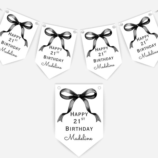 Elegant Black Bow Bunting - B290