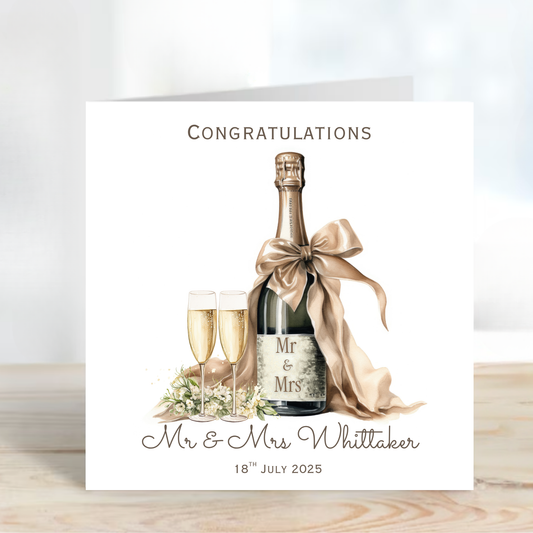 Bottle of Fizz and Glasses - C629