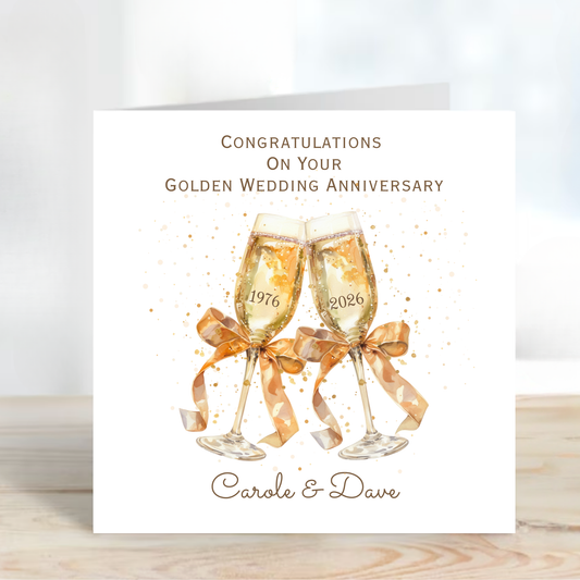 Golden Wedding Anniversary Card - C641