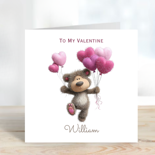 Valentine’s Day Card - Cute Teddy Design - C720