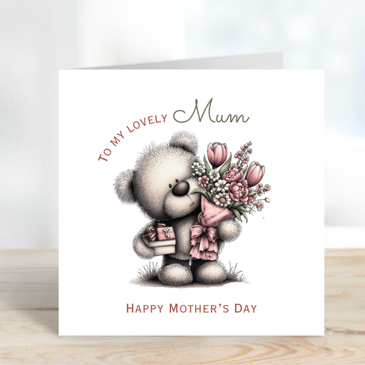 Mother's Day Card - Cute Teddy Design - C744