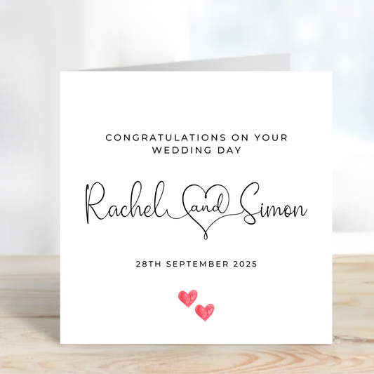 Intertwined Names Wedding Card - C117