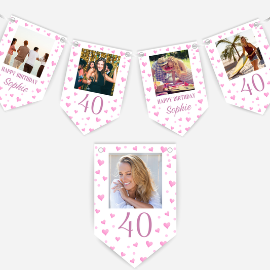 Personalised Photo Bunting Party Decoration - B282