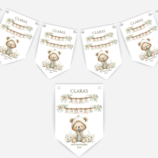 Teddy Bear Baby Shower Bunting - B222