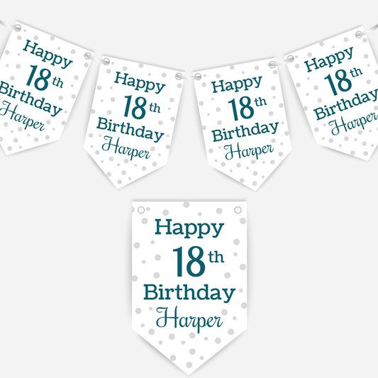 Polka Dot Birthday Bunting - B141