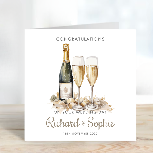 Fizz Wedding Card - C114