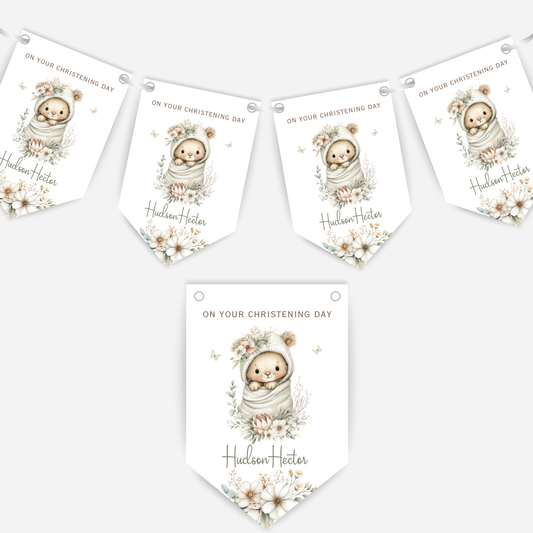 Christening or Baptism Cute Baby Bunting - B268