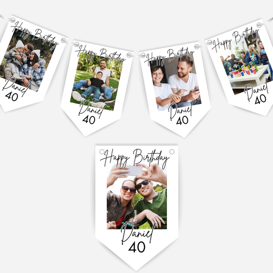 Personalised Photo Birthday Bunting - B266