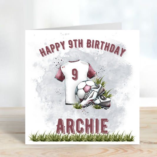 Football Themed Birthday Card - C507