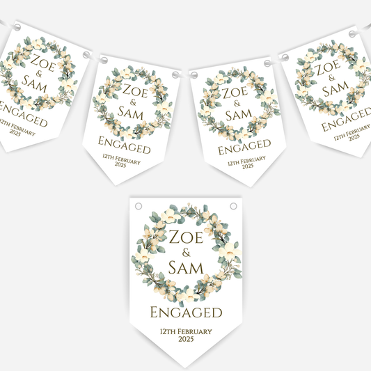 Engagement Or Wedding Pretty Bunting - B106
