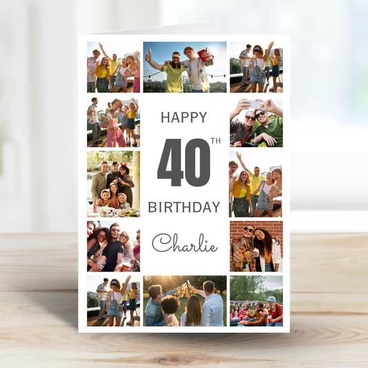 Photo Collage - 12 Photo Memories Card - PC01