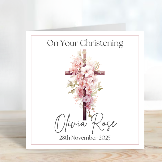 Christening & Baptism Personalised Card - C516