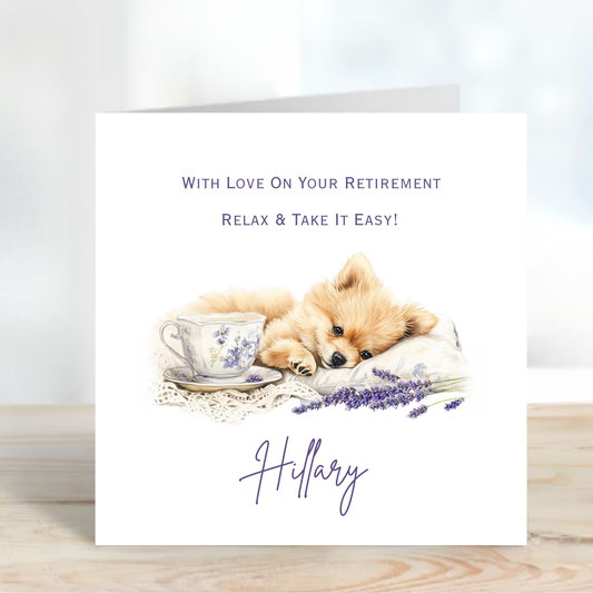 Cute Dog Retirement Card - C695