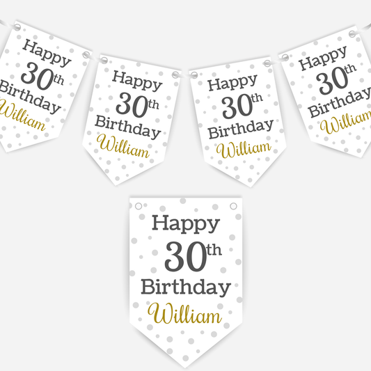 Polka Dot Birthday Bunting - B139