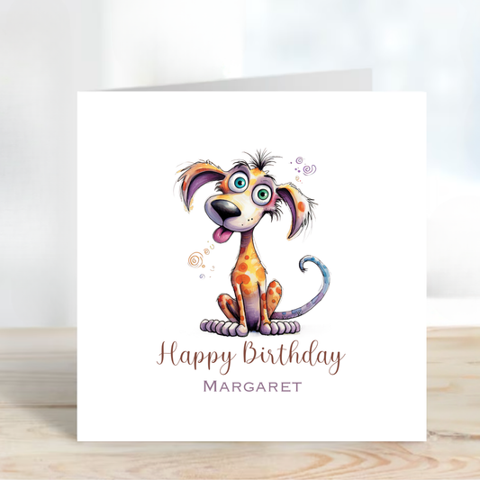 Crazy Dog Birthday Card - C575