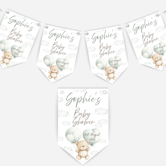 Teddy Bear Baby Shower Bunting - B133
