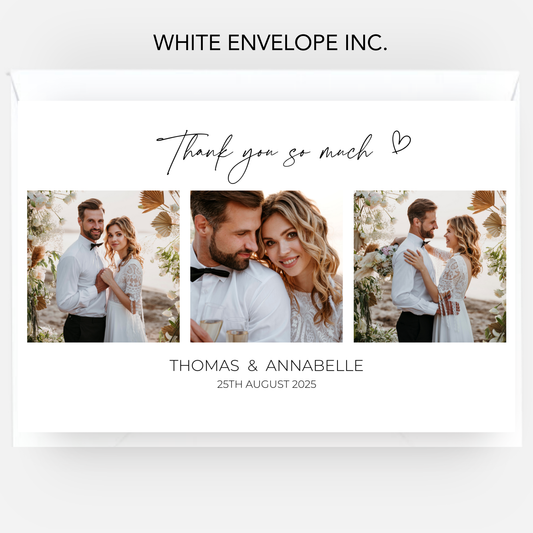 Wedding Thank You Cards (Pack of 10) - T01
