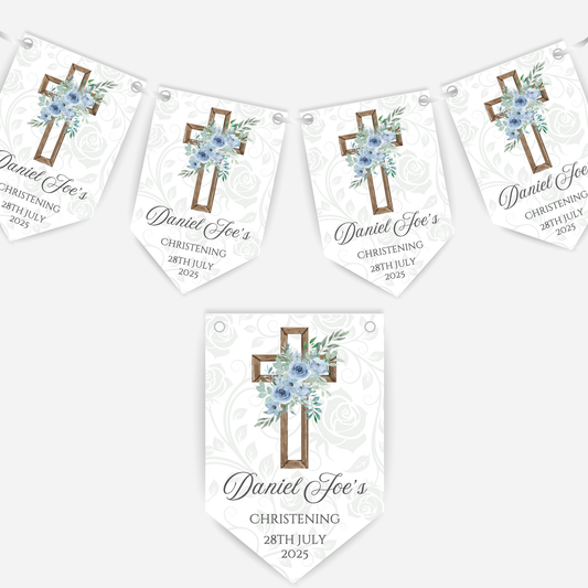 Christening or Baptism Cross Bunting - B109