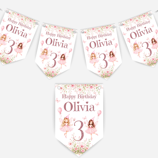 Pretty Pink Fairy Bunting - B308