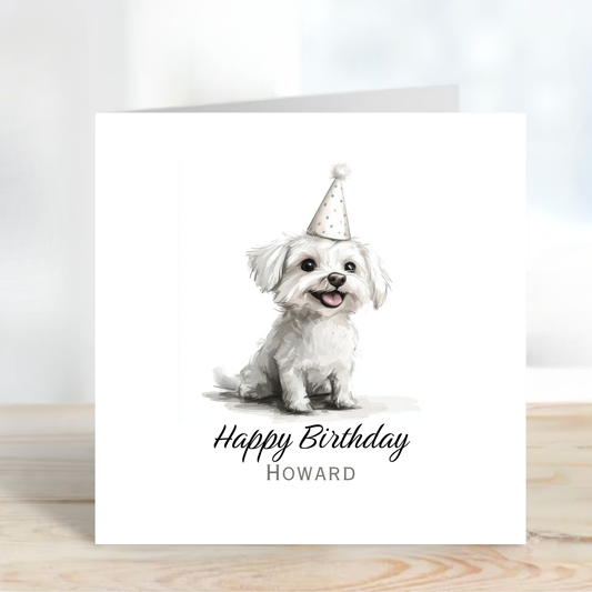 Cute Puppy Birthday Card - C534