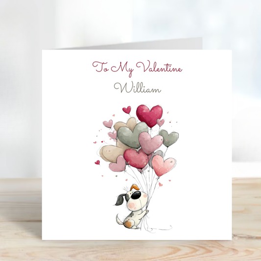 Cute Dog Valentine’s Day Card - C698