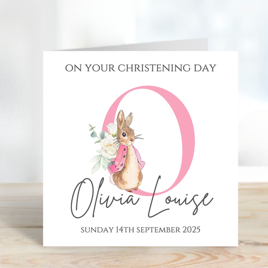 Initial Christening or Baptism Card -C110