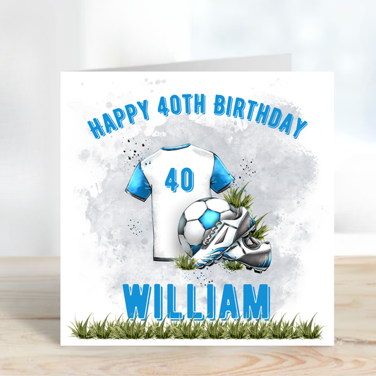 Football Themed Birthday Card - C132