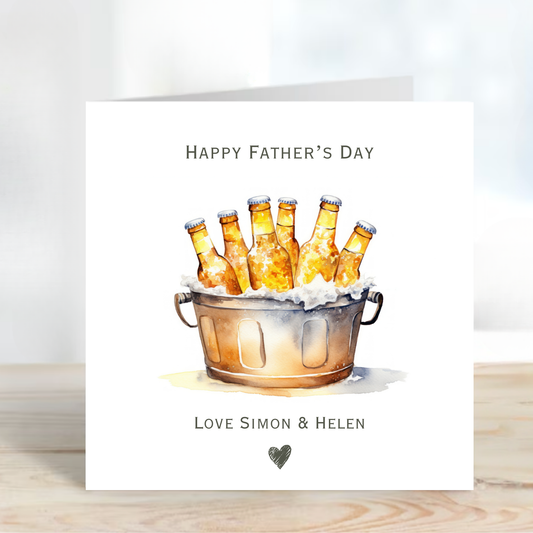 Father's Day Card - Beer Bucket Design - C765