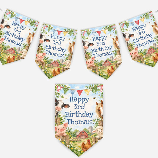 Farming Birthday Party Bunting - B331