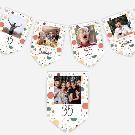 Polka Dot Photo Bunting - B153
