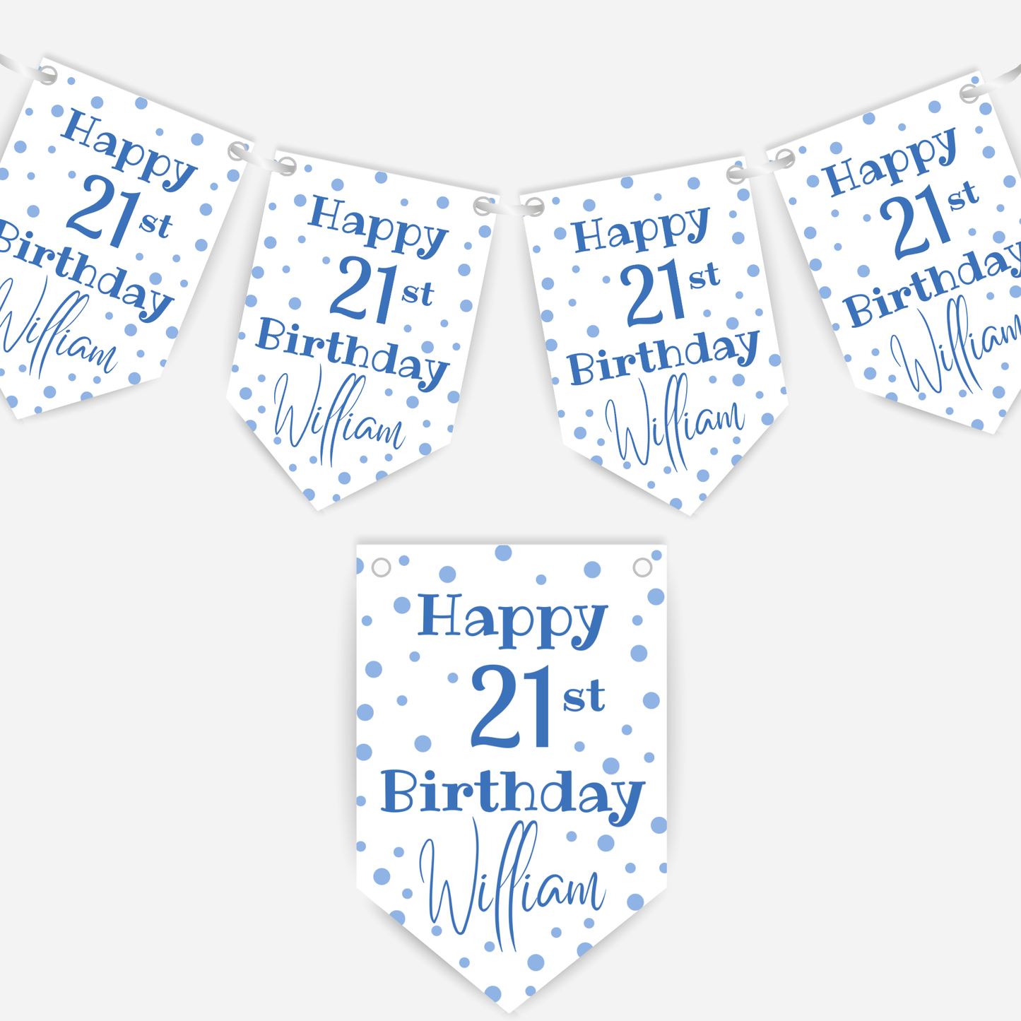Bright Polka Dot Birthday Bunting - B125